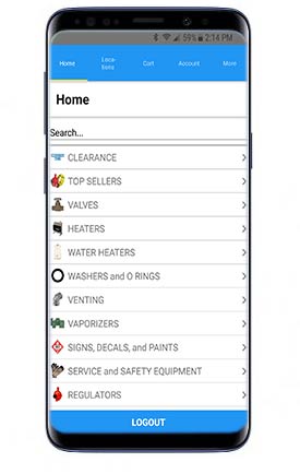 App home page.