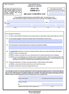 Download the New Jersey Sales Tax Form